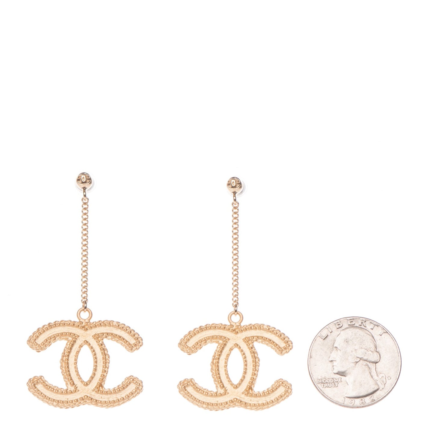 CC Drop Earrings Gold