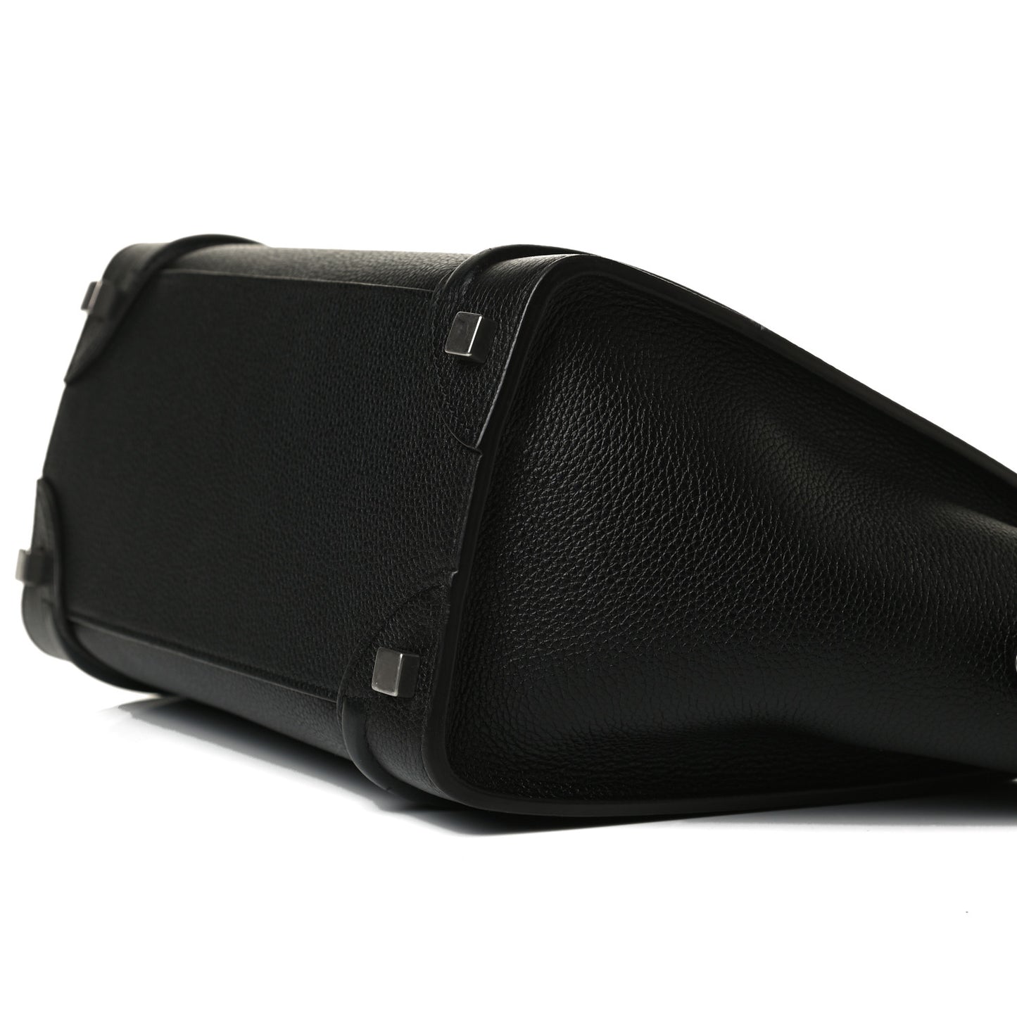 Drummed Calfskin Micro Luggage Black