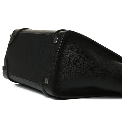 Celine Drummed Calfskin Micro Luggage Black 10 of 16