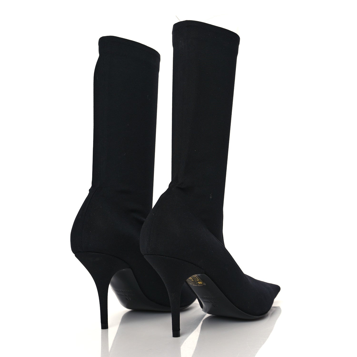 Balenciaga Matte Spandex Extreme Pointed Toe Knife 80mm Ankle Boots 37 Black 4 of 7