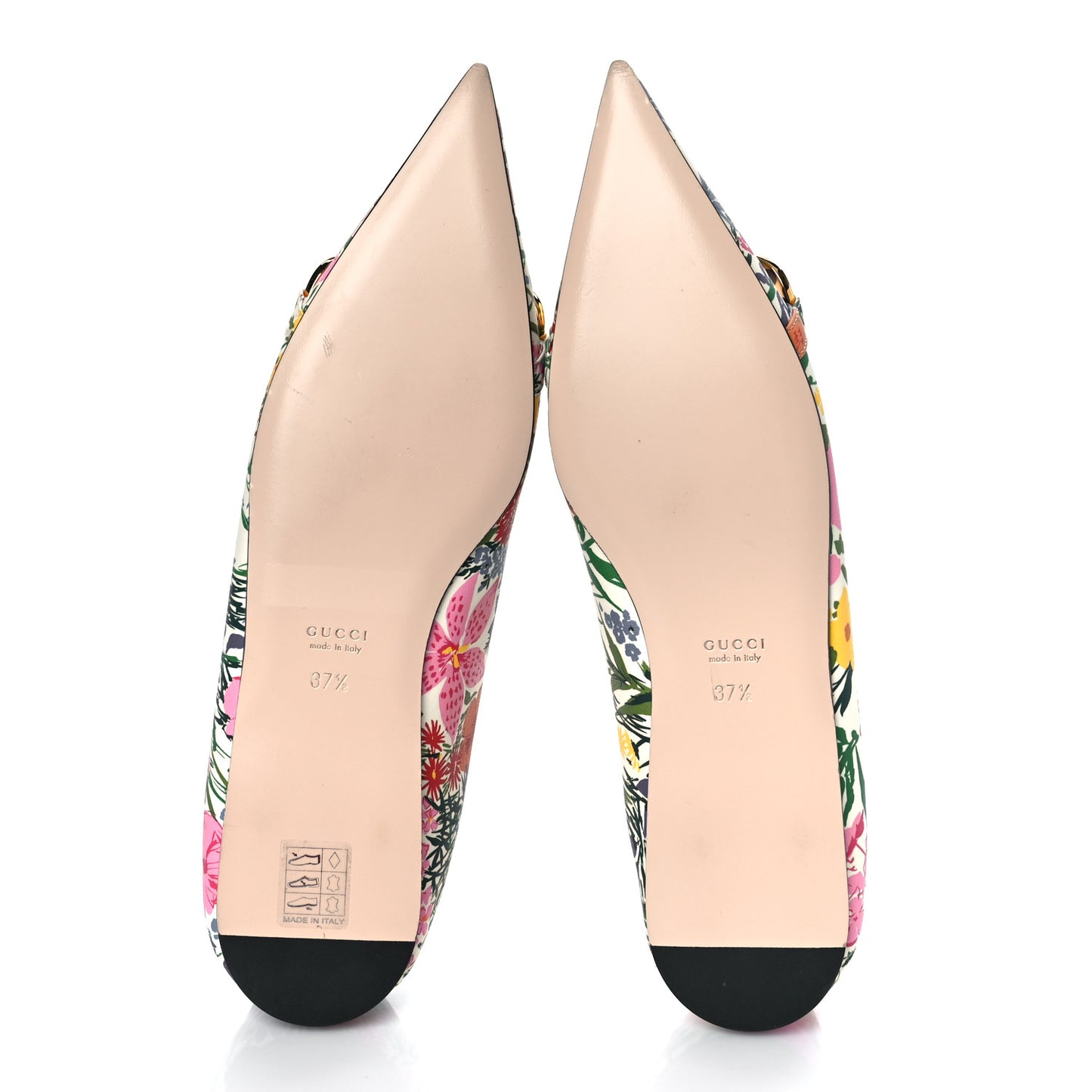 X KEN SCOTT Canvas Infinity Giardino d Apri Deva Horsebit Chain Embellished Flats 37.5 Ivory Pink