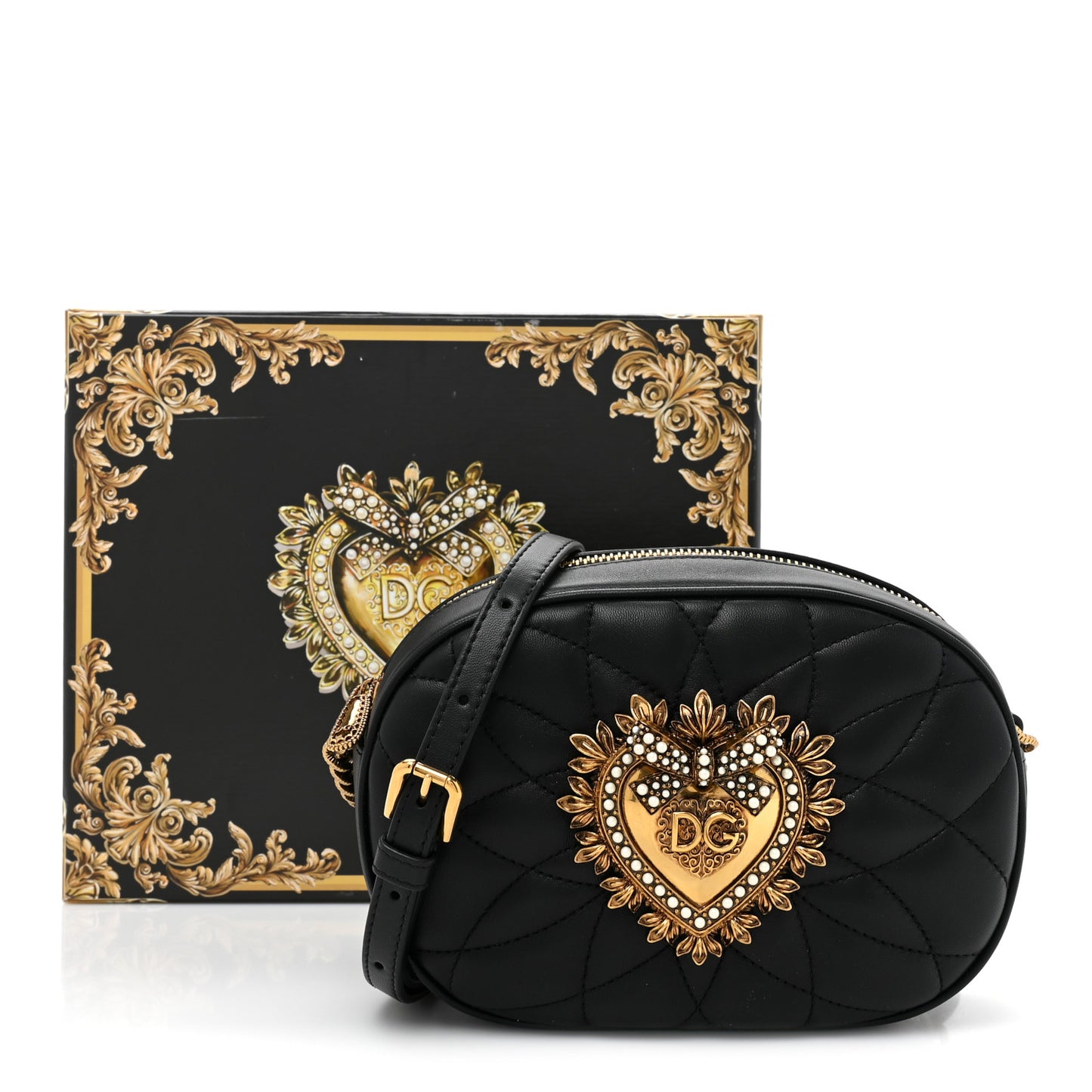 Smooth Calfskin Mini Devotion Camera Bag Black
