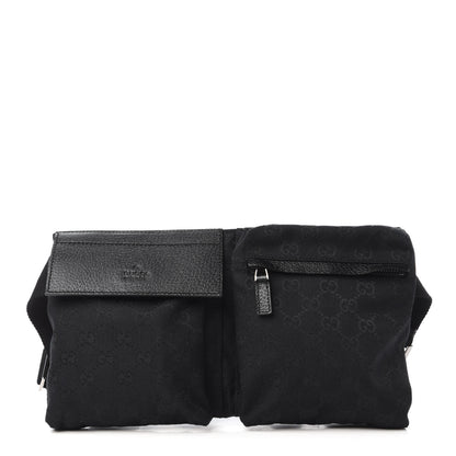 Gucci GG Monogram Double Pocket Belt Bag Black 1 of 11