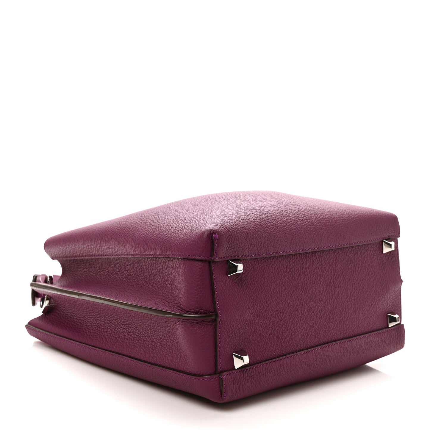 Grained Calfskin Medium Milla Hobo Purple