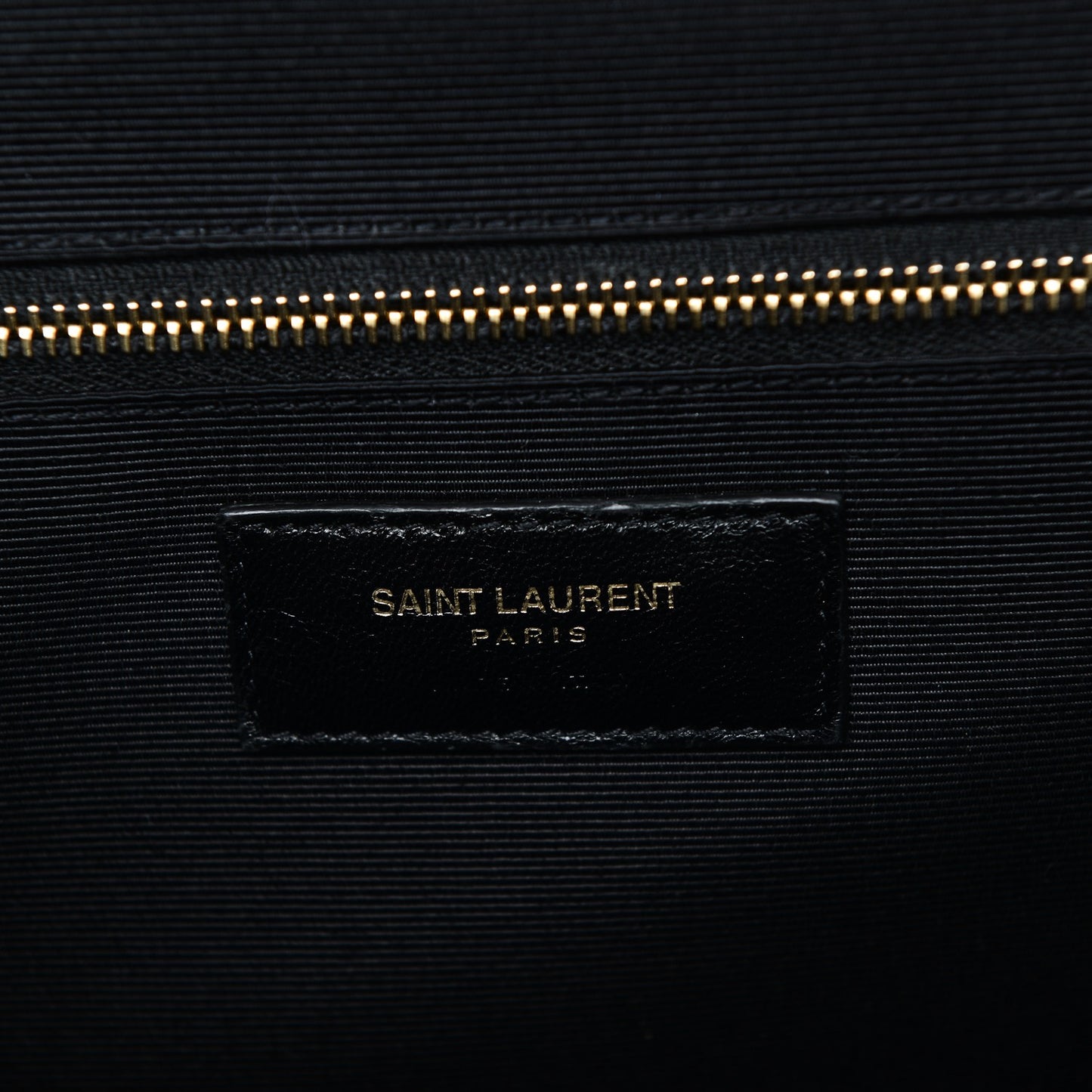 Grain De Poudre Matelasse Chevron Large Monogram Satchel Black