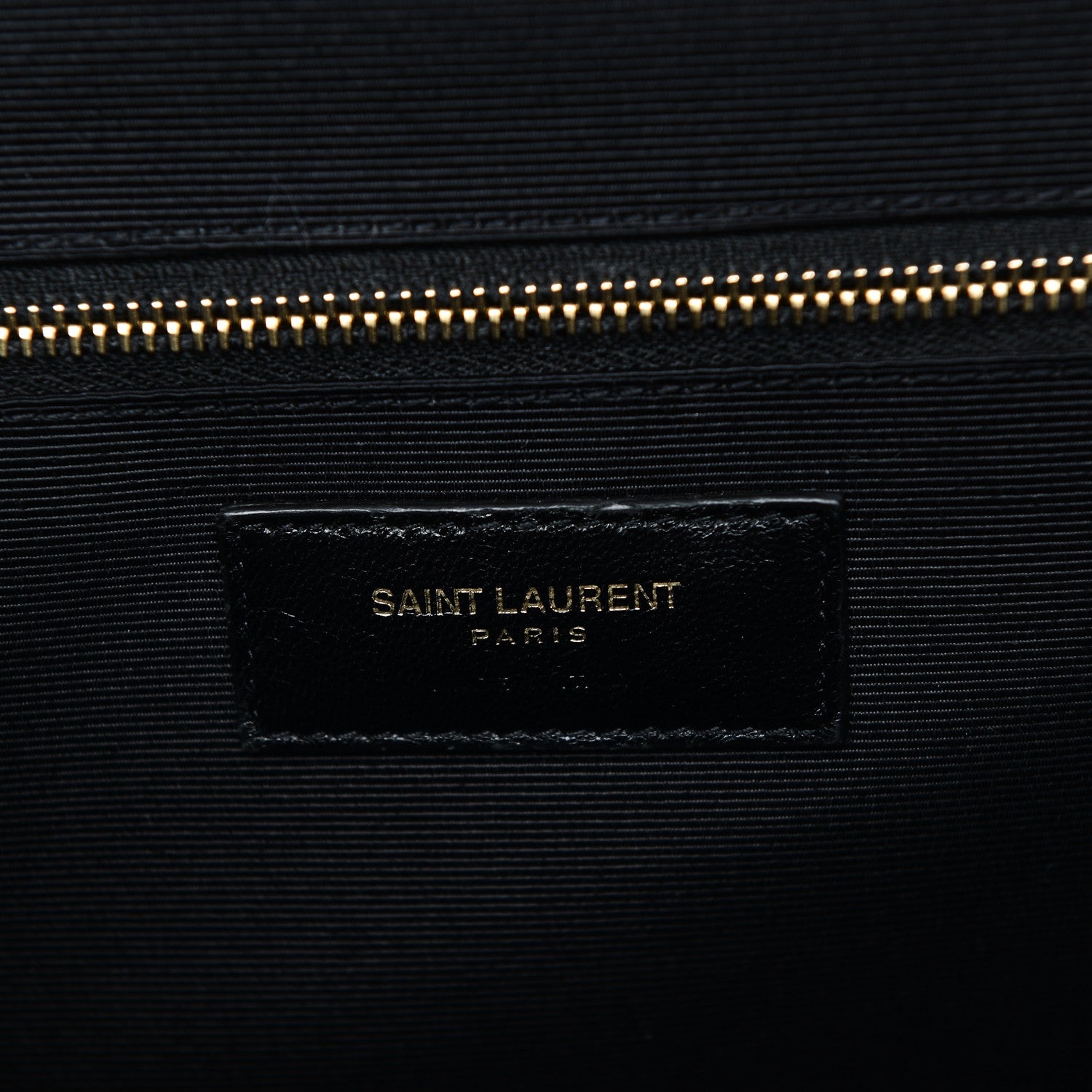 Saint Laurent Grain De Poudre Matelasse Chevron Large Monogram Satchel Black 7 of 7