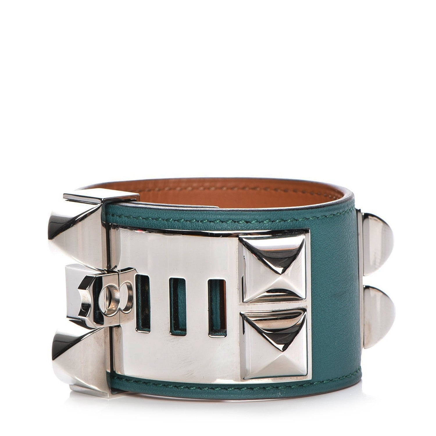 Hermes Swift Collier de Chien CDC Bracelet S Malachite 3 of 10