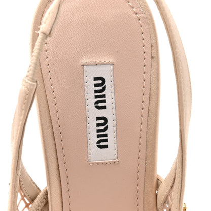 Miu Miu Crystal Mesh PVC Pumps 38.5 Beige 8 of 8