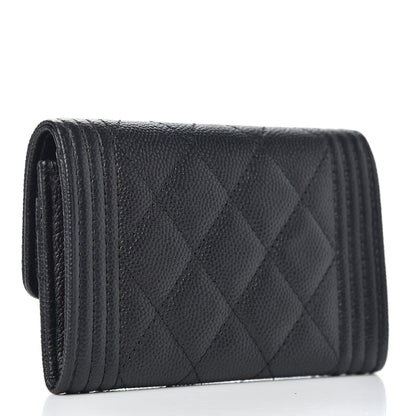 Chanel Caviar Quilted Boy Flap Card Holder So Black 3 of 8