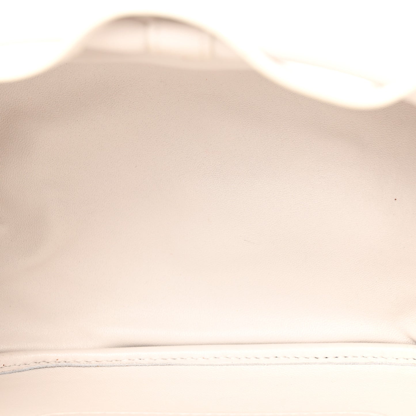 Lambskin Small Beak Triangle Flap Shoulder Bag Chalk