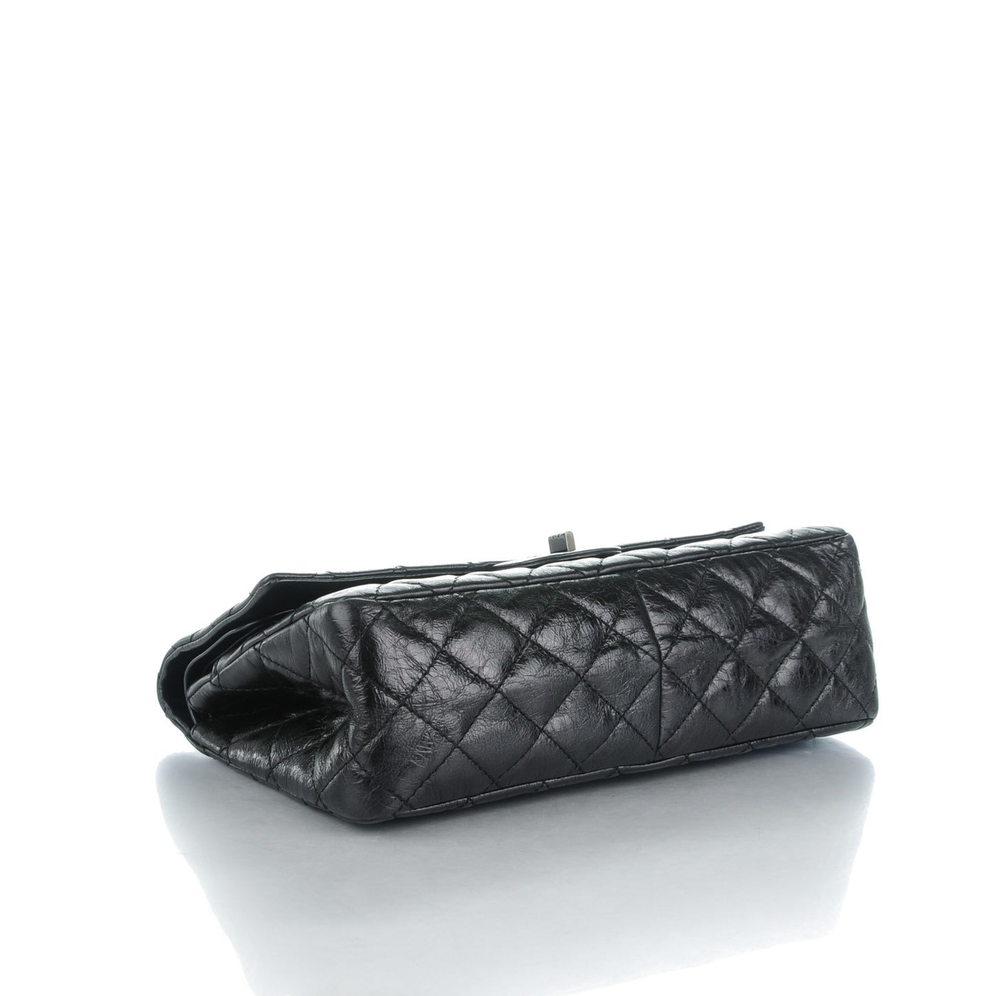 Glazed Calfskin Quilted 2.55 Reissue 226 Flap So Black