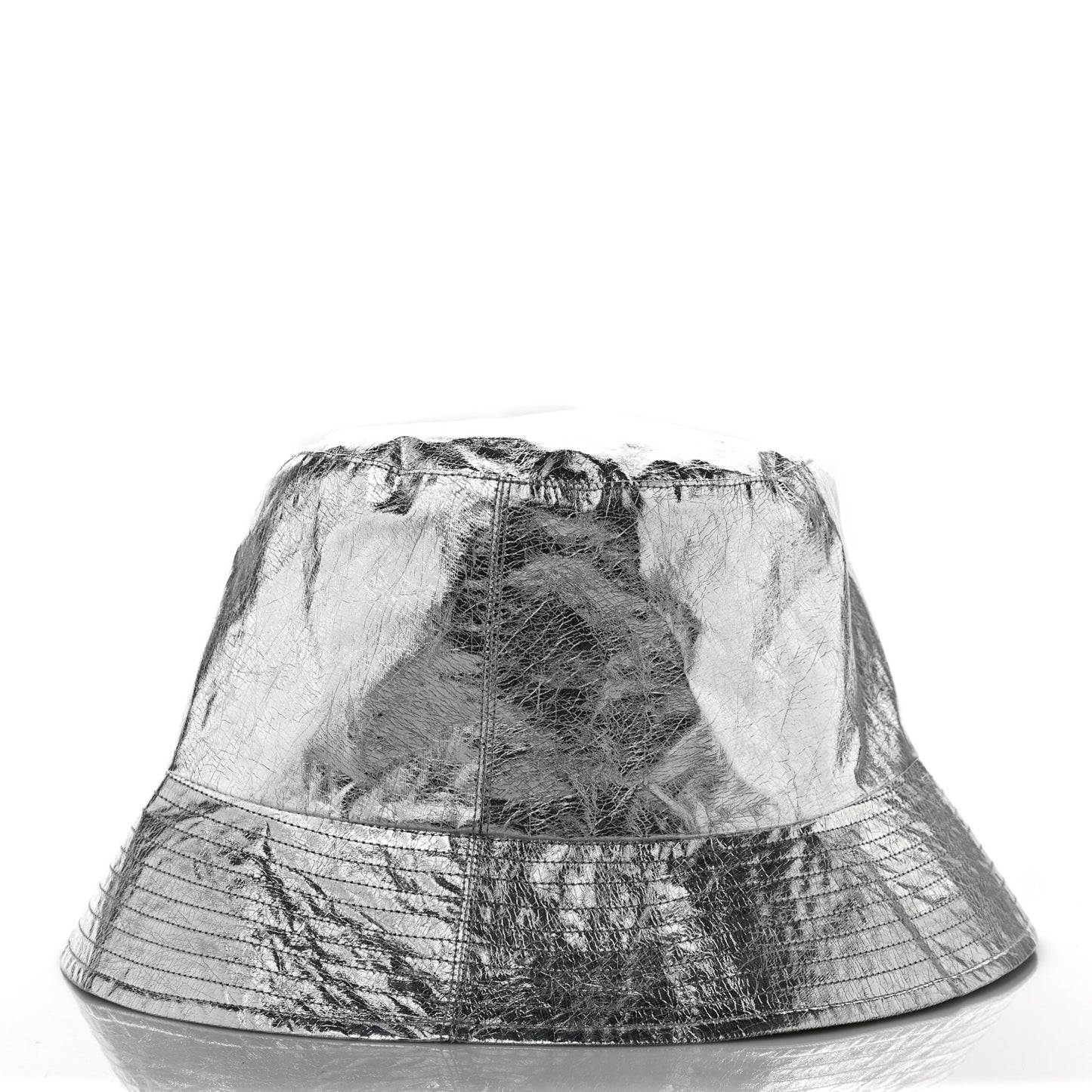 Metallic Oblique Reversible Teddy-D Bob Bucket Hat 58 Blue Silver