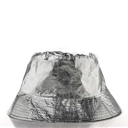Christian Dior Metallic Oblique Reversible Teddy-D Bob Bucket Hat 58 Blue Silver 9 of 13