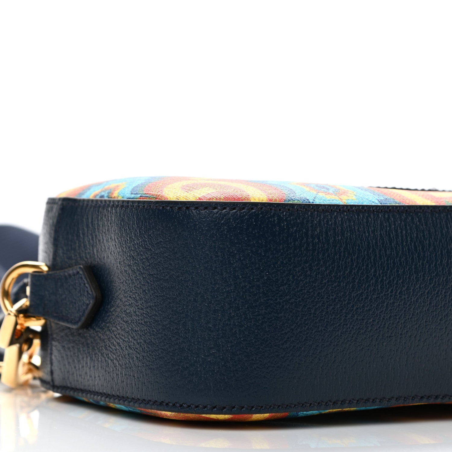 Gucci GG Supreme Kaleidoscope Calfskin Script Logo Gucci 100 Camera Bag Blue Orange Multicolor Blue Agata 9 of 11