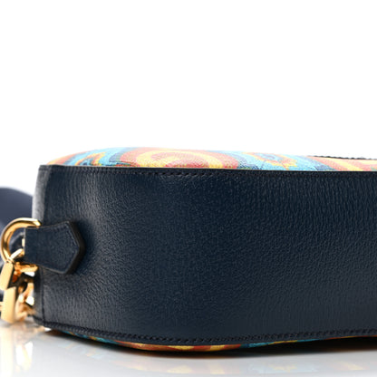 Gucci GG Supreme Kaleidoscope Calfskin Script Logo Gucci 100 Camera Bag Blue Orange Multicolor Blue Agata 9 of 11
