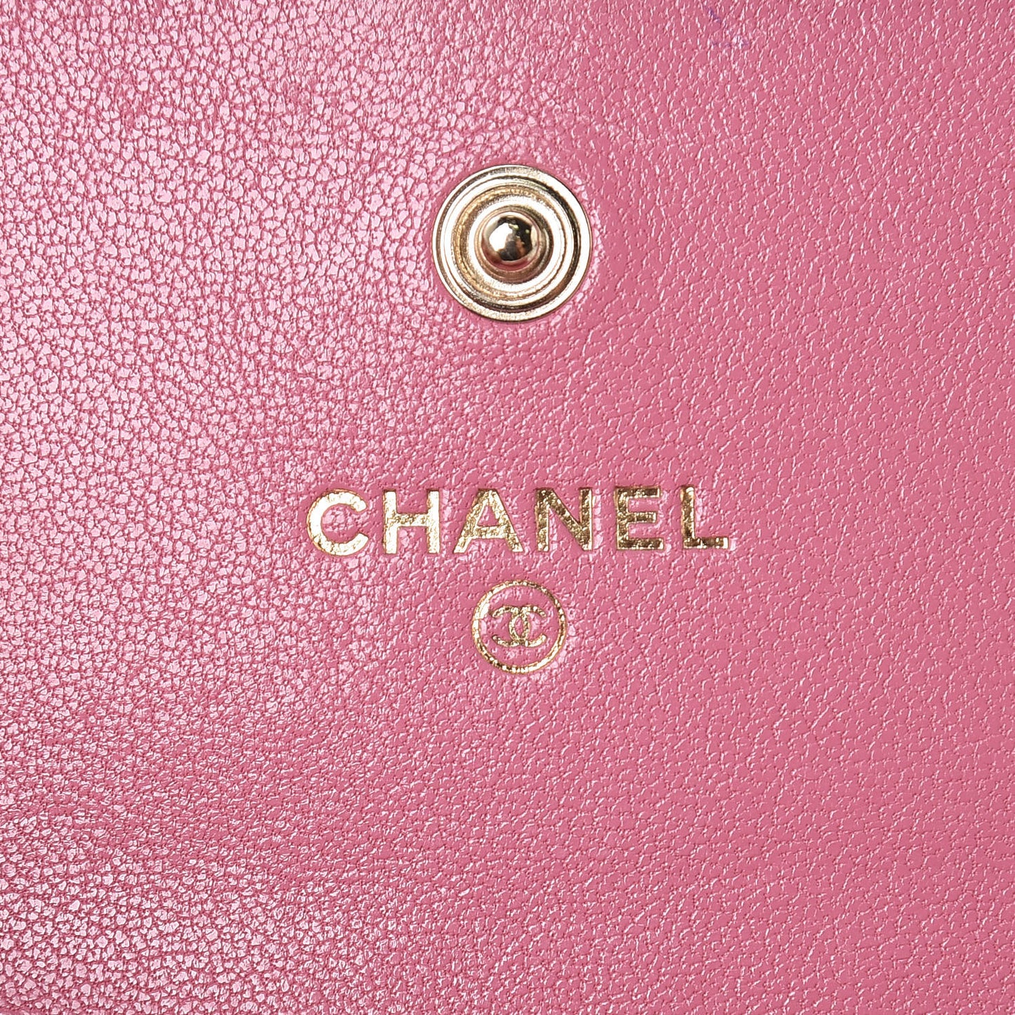 Lambskin Quilted CC Flap Coin Purse Wallet Pink