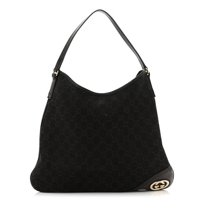 Gucci Monogram Medium New Britt Hobo Dark Brown 1 of 13