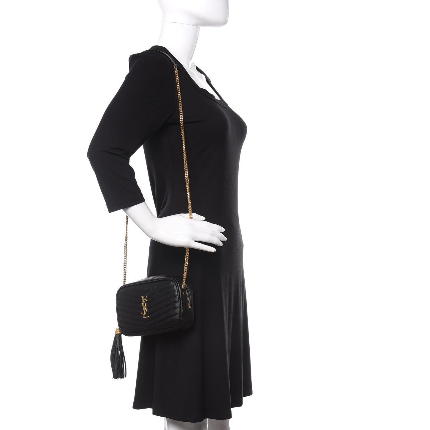 Grain De Poudre Matelasse Monogram Mini Lou Camera Bag Black