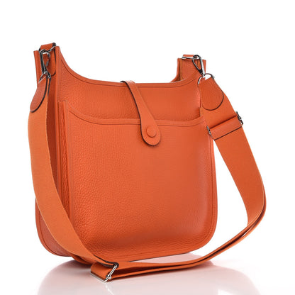 Hermes Taurillon Clemence Evelyne III PM Orange 3 of 7