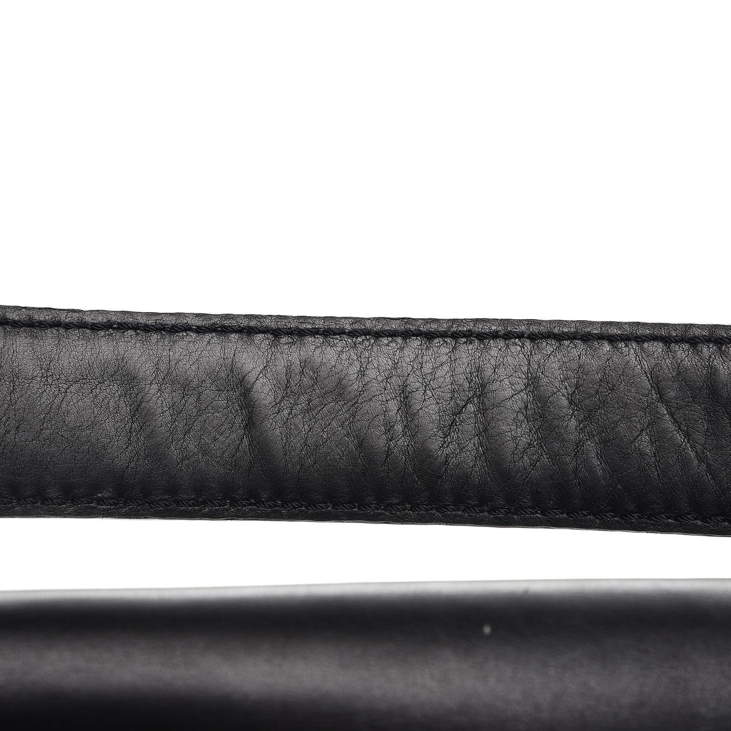 Calfskin Square Stitched Mademoiselle Shoulder Bag Black
