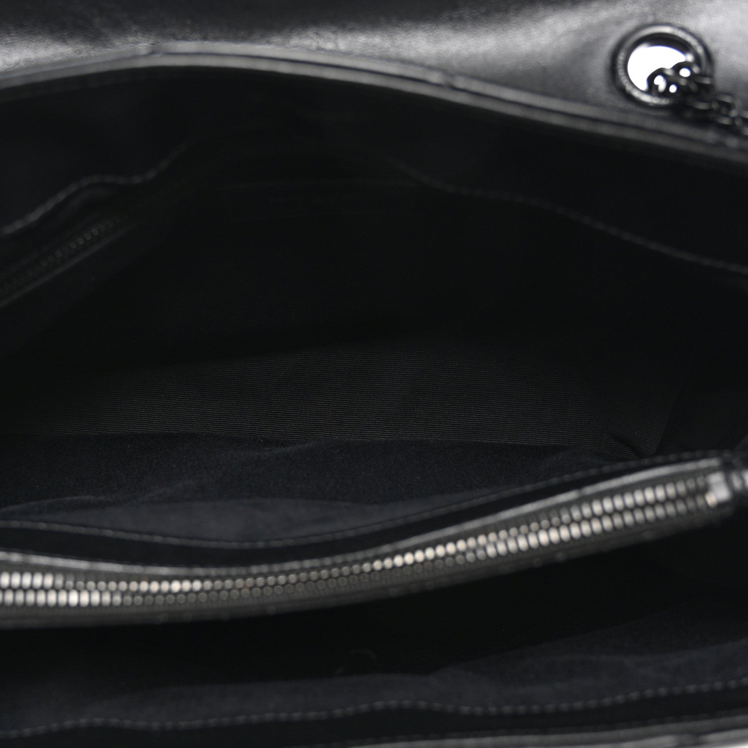 Saint Laurent Calfskin Y Quilted Monogram Monochrome Medium Loulou Chain Satchel Black 5 of 12