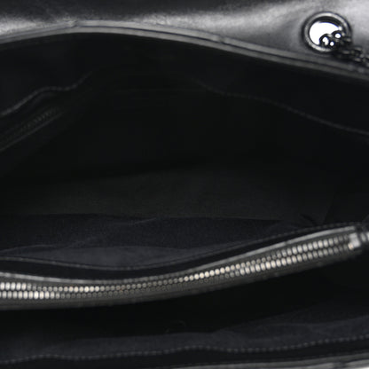 Saint Laurent Calfskin Y Quilted Monogram Monochrome Medium Loulou Chain Satchel Black 5 of 12
