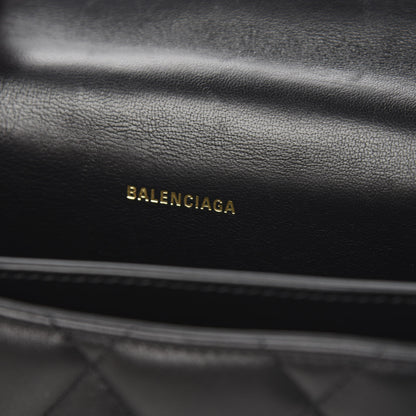 Balenciaga Nappa Calfskin Quilted XS Sharp Belt Bag Black 5 of 8