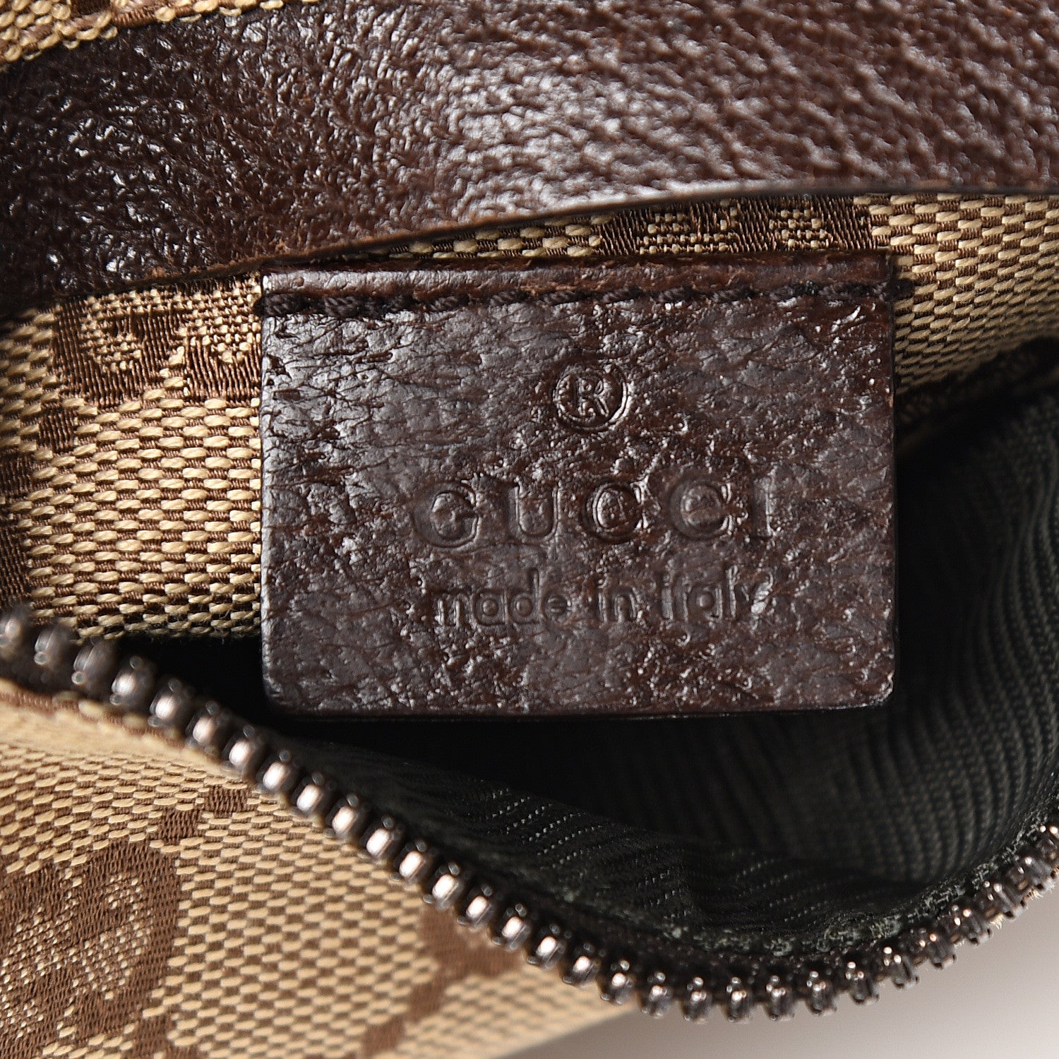 Gucci GG Monogram Double Pocket Belt Bag Dark Brown 5 of 6