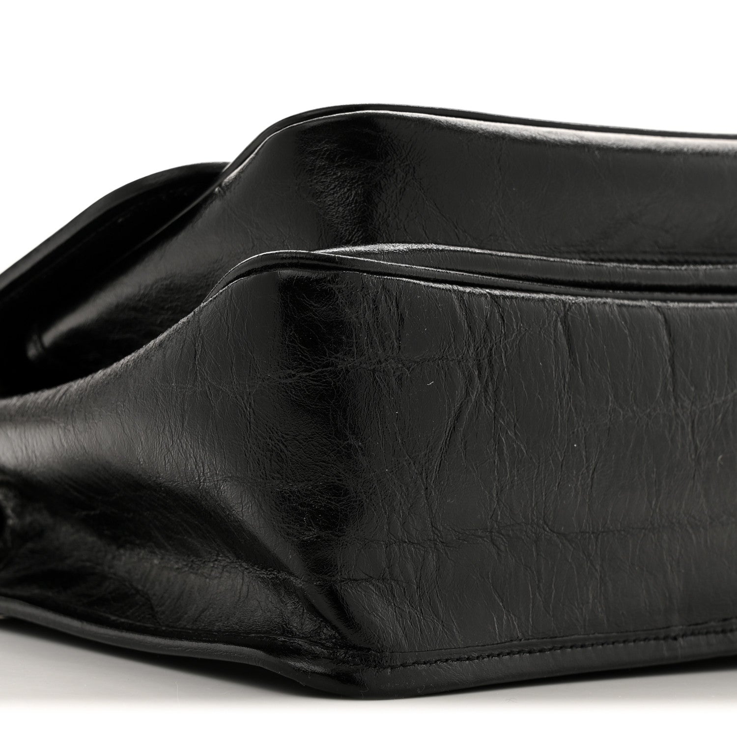 Saint Laurent Crinkled Calfskin Monogram Medium Niki Chain Satchel Black 9 of 11