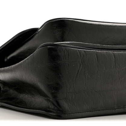 Saint Laurent Crinkled Calfskin Monogram Medium Niki Chain Satchel Black 9 of 11