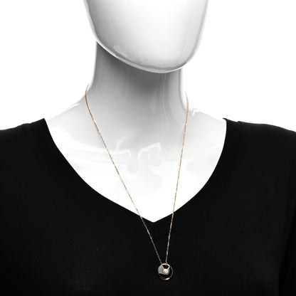 Cartier 18K Pink Gold Diamond Black Onyx SM Amulette de Cartier Pendant Necklace 2 of 5