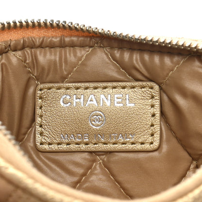 Chanel Metallic Lambskin Star Embossed Coin Purse Case Gold 6 of 7