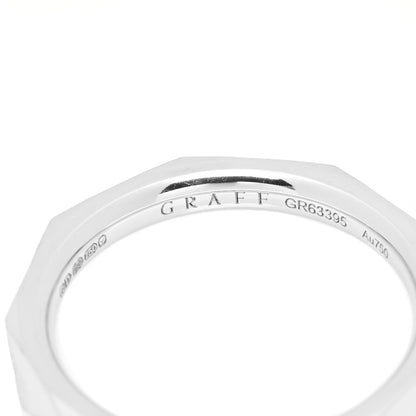 Graff 18K White Gold 2.3mm Laurence Graff Signature Wedding Band Ring 45 3.5 6 of 7
