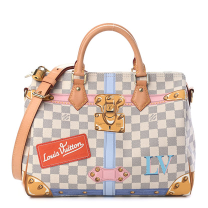 Louis Vuitton Damier Azur Summer Trunks Speedy Bandouliere 30 1 of 9