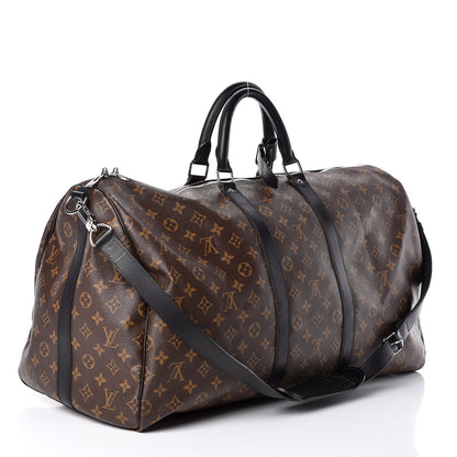 Louis Vuitton Monogram Macassar Keepall Bandouliere 55 3 of 9