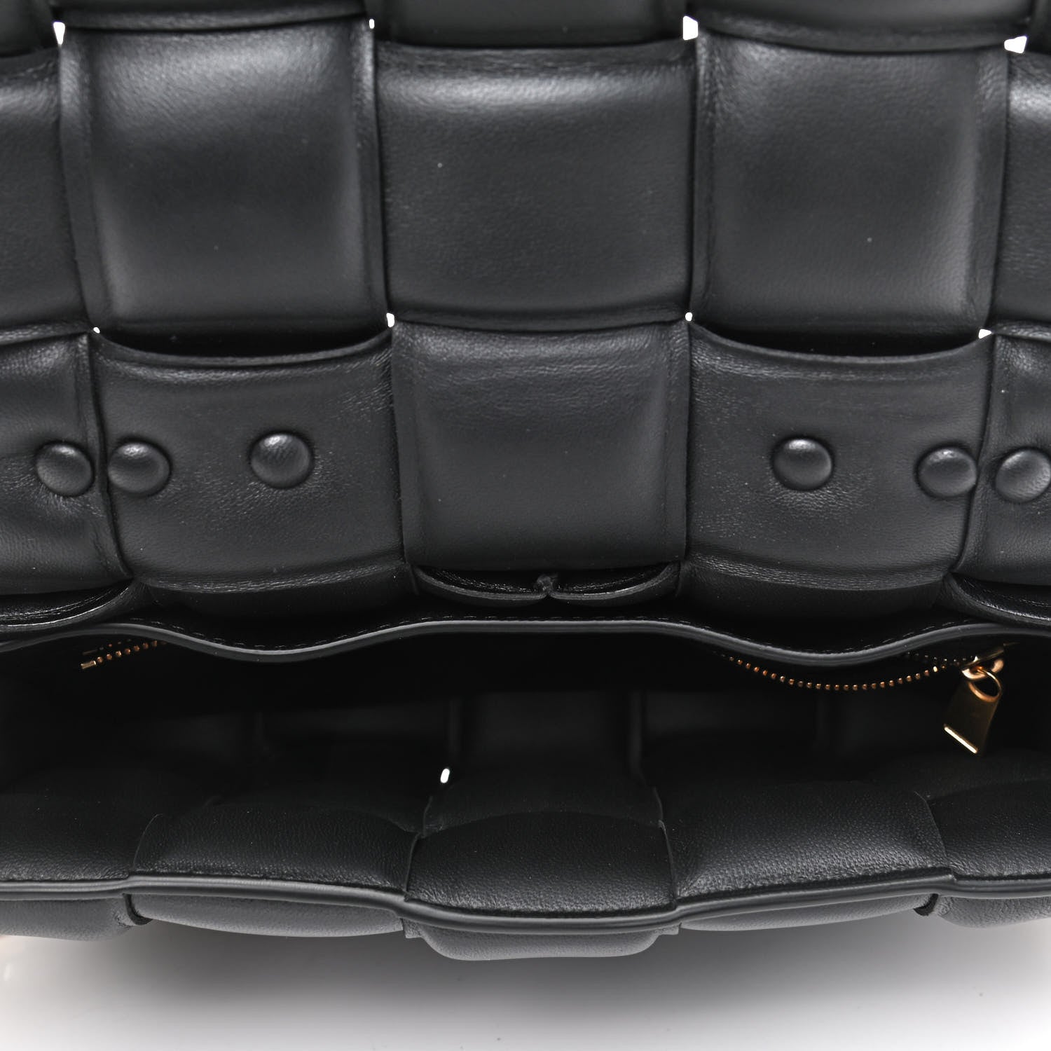 Bottega Veneta Lambskin Maxi Intreccio Padded Chain Cassette Crossbody Bag Black 4 of 4