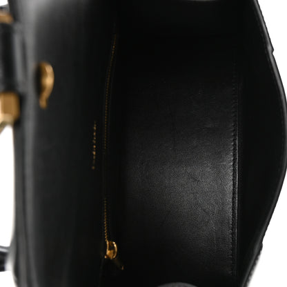Balenciaga Shiny Box Calfskin Small Hourglass Top Handle Bag Black 5 of 11