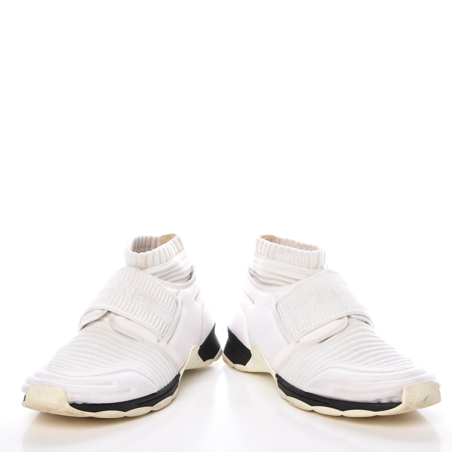 Stretch Fabric CC Sneakers 38 White