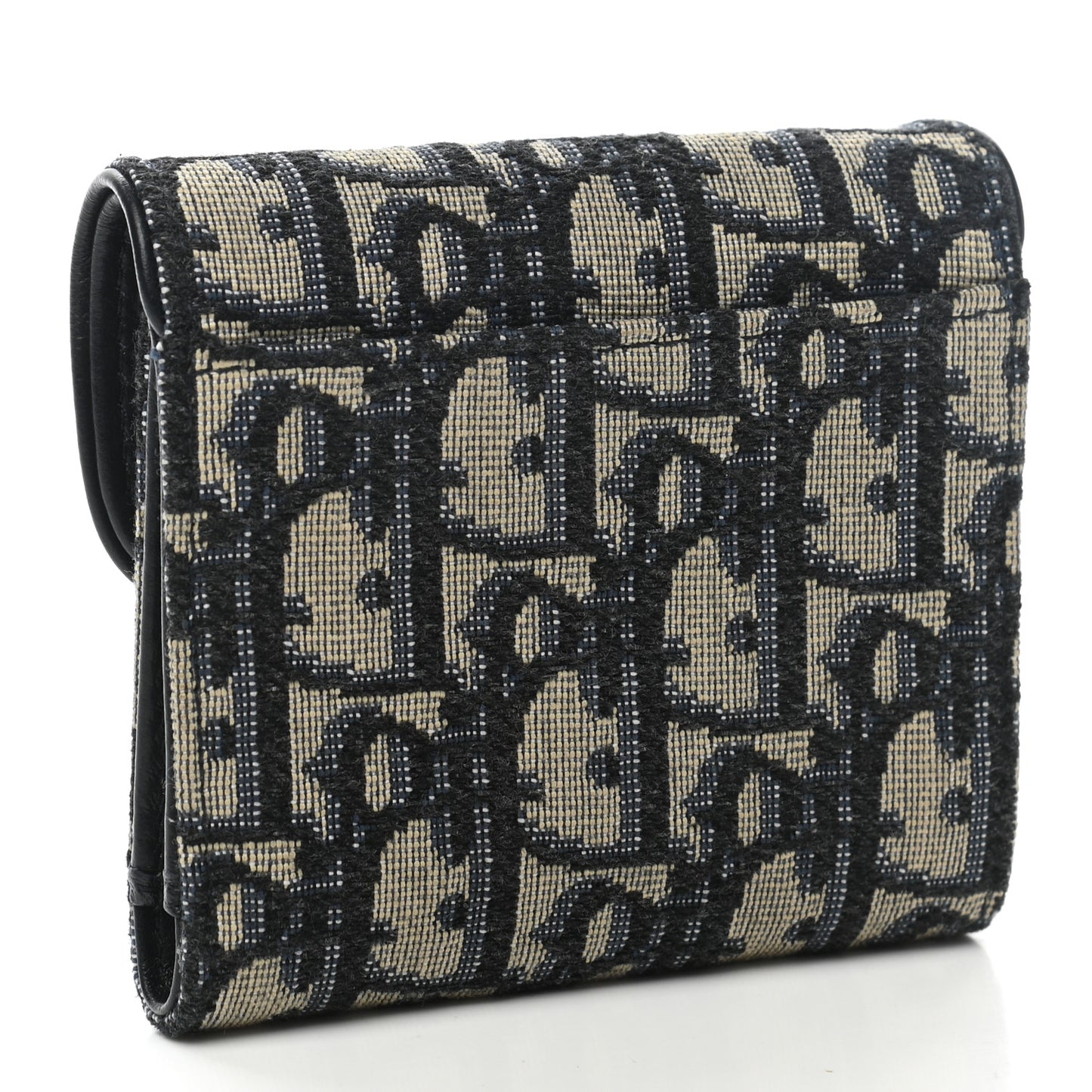 Oblique Saddle Lotus Wallet Blue