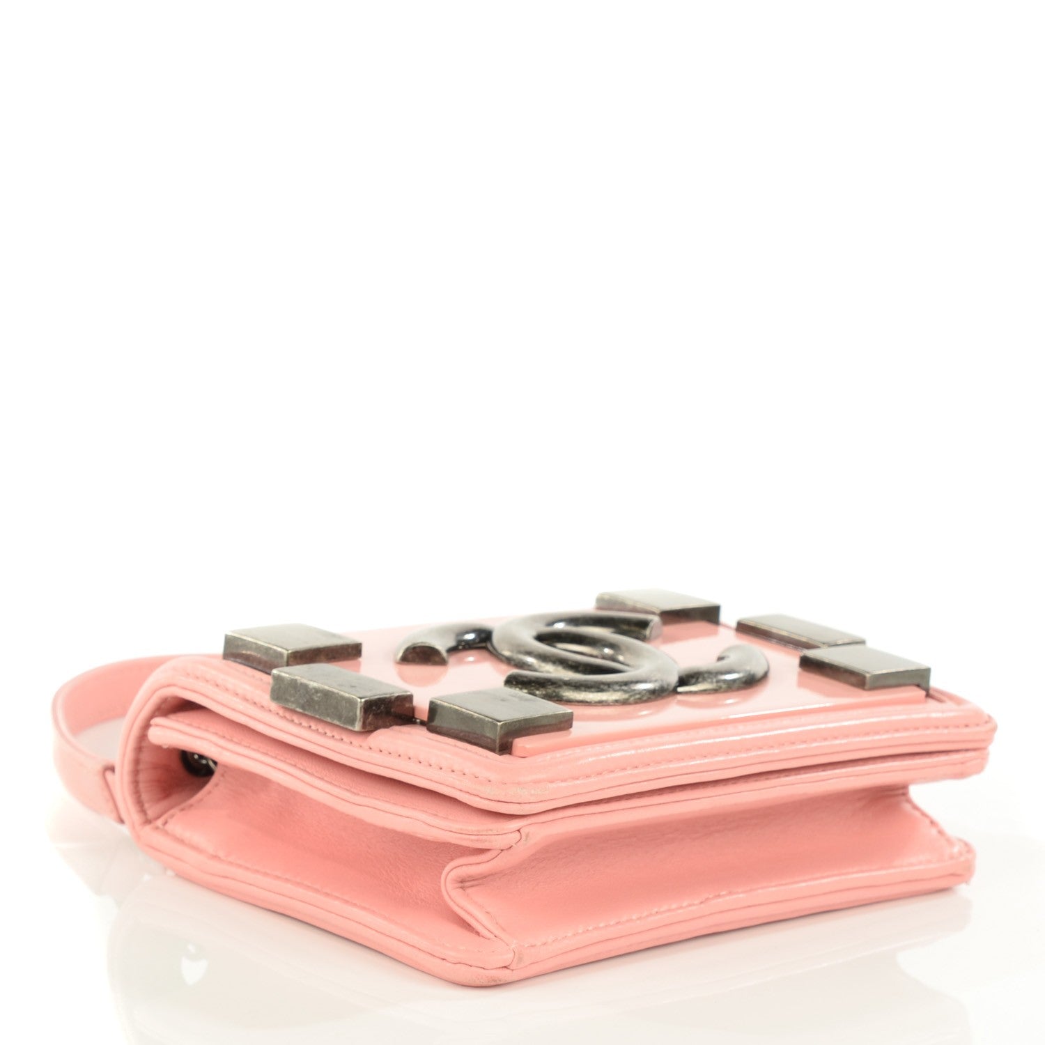 Chanel Lambskin Plexiglass Boy Brick Flap Pink 4 of 7