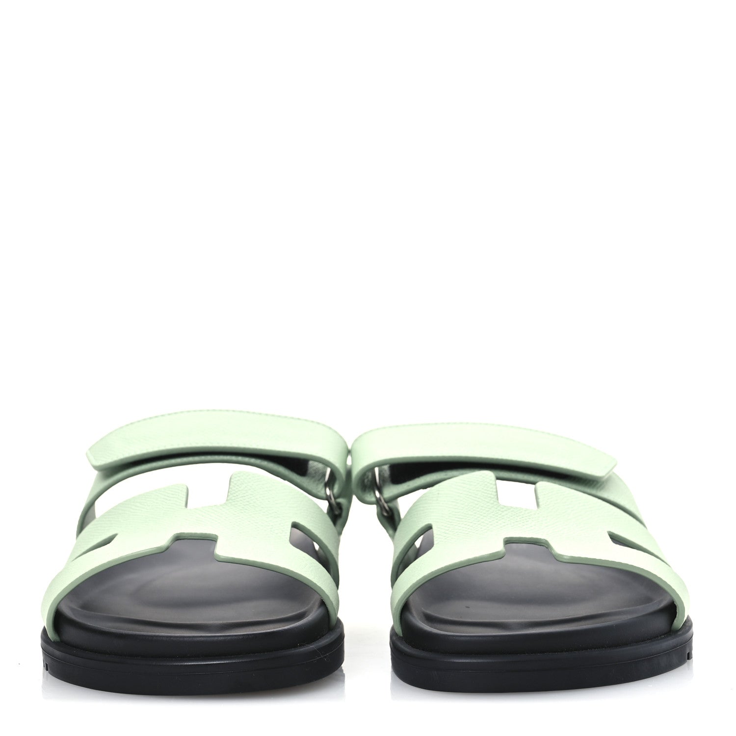 Hermes Epsom Womens Chypre Sandals 37 Vert Jade 3 of 11