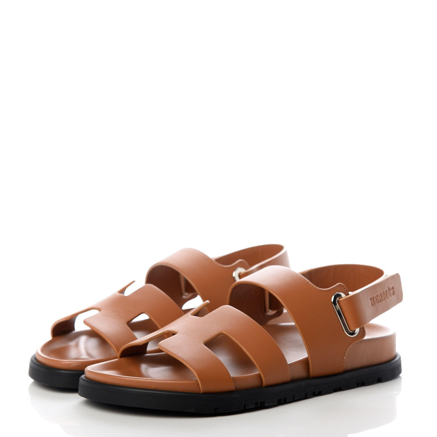 Hermes Calfskin Womens Takara Sandals 35 Gold 3 of 11