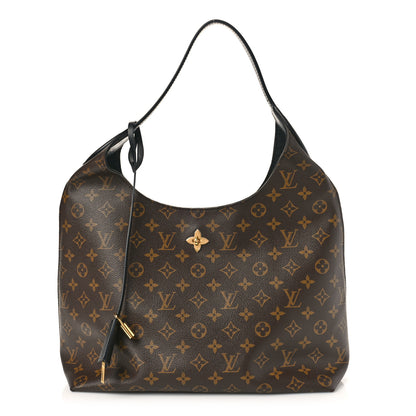 Louis Vuitton LOUIS VUITTON Monogram Flower Hobo Black 1 of 8
