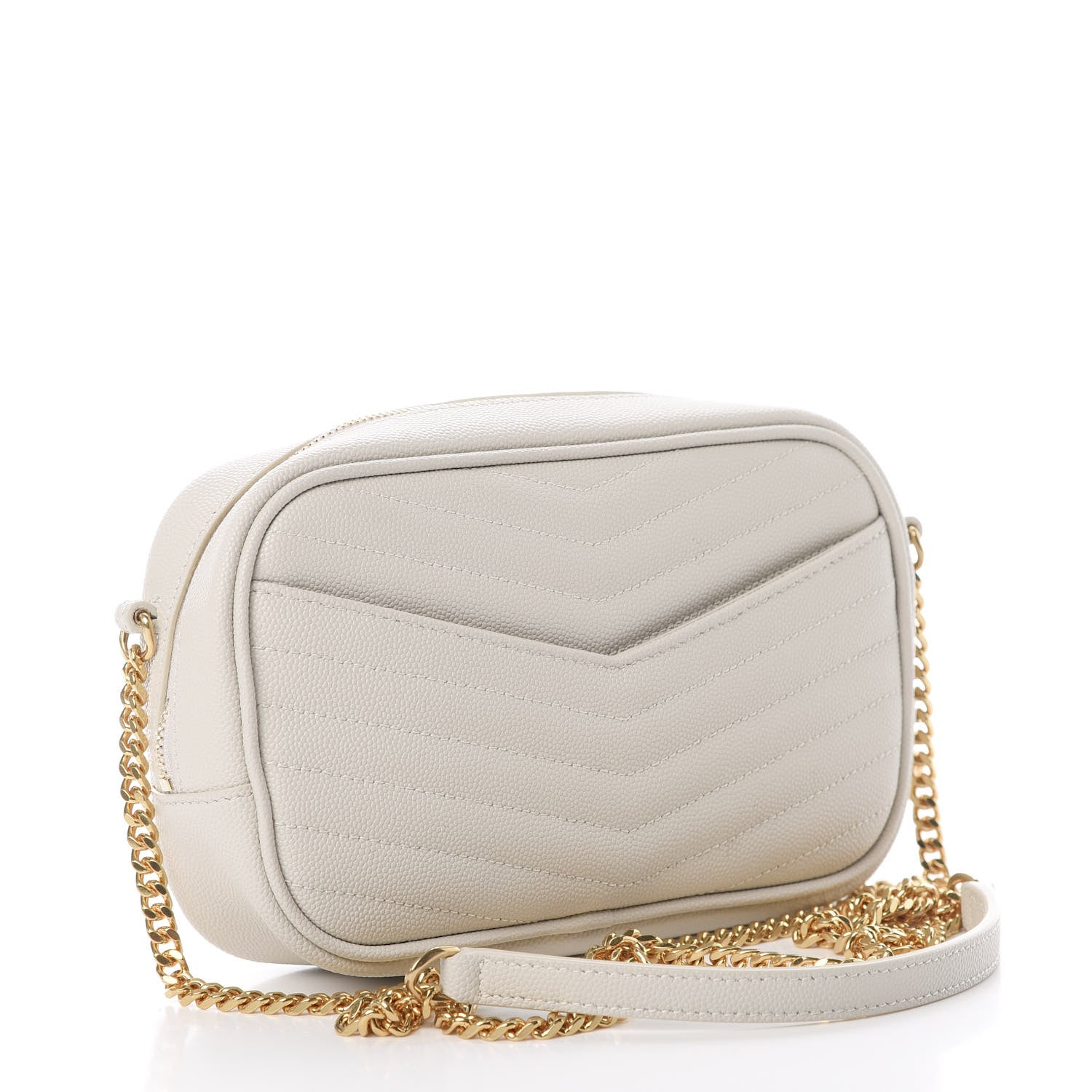 Saint Laurent Grain De Poudre Matelasse Monogram Mini Lou Camera Bag Crema Soft 2 of 11