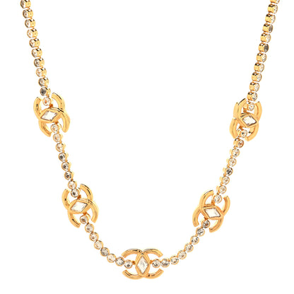 Chanel Metal Crystal CC Marquise Choker Gold 2 of 6