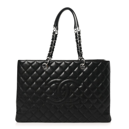 Chanel Caviar Quilted XL Grand Shopping Tote GST Black 1 of 12