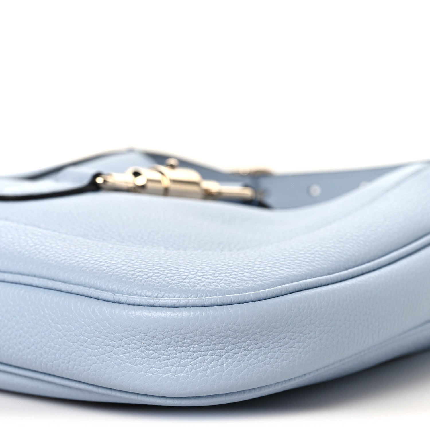 Gucci Grained Calfskin Web Medium Jackie 1961 Hobo Light Blue 9 of 9