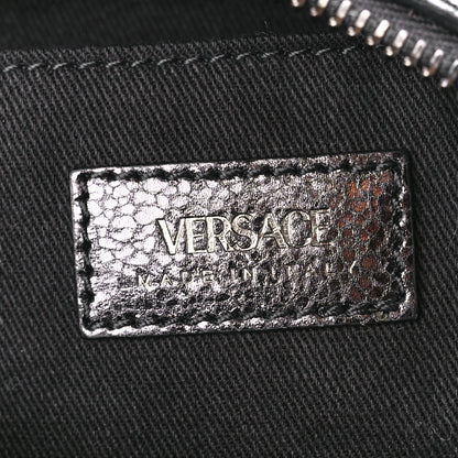 Versace Metallic Calfksin Virtus Small Bowling Bag Grey 6 of 11