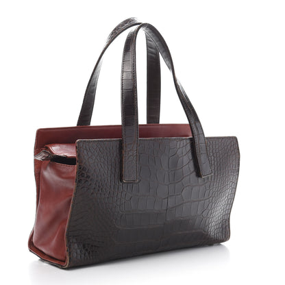 Chanel Alligator Calfskin Tote Dark Brown 3 of 12