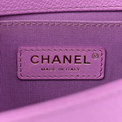 Chanel Caviar Quilted Small Boy Flap Purple 6 of 11
